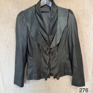 Elie‎ n/a sold  Jacket Dark Sz Drape Front Flower Boho